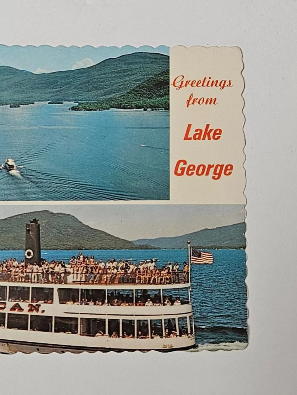 Cruising on Lake George In The Adirondacks of New York Postcard